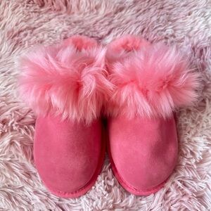 UGG Fuzzy Pink Slippers